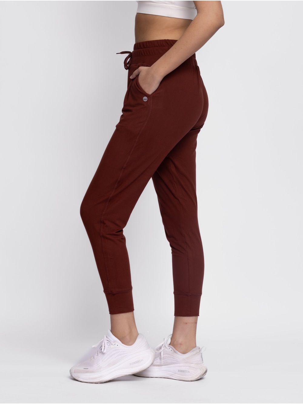 Senita Athletics Weekend Jogger Maroon Slim Jogger Pants